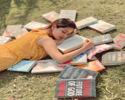 Reading books was her favorite past time.